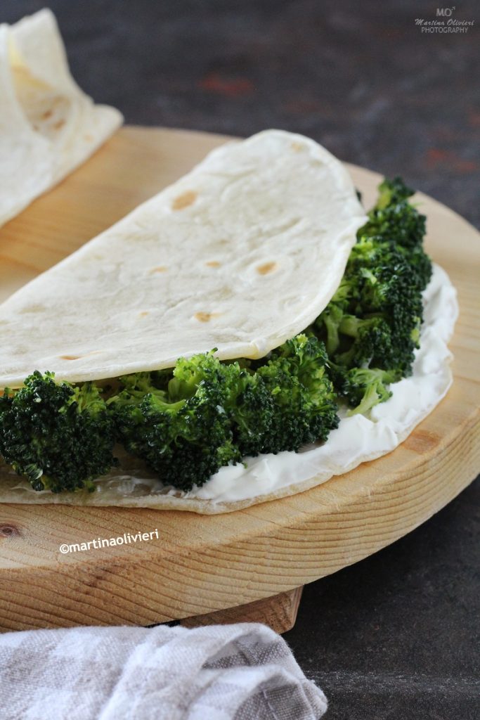 Tortillas con brócoli y queso