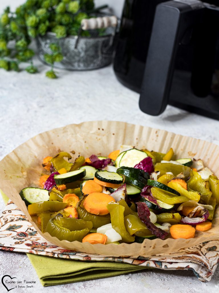 Verduras en freidora de aire