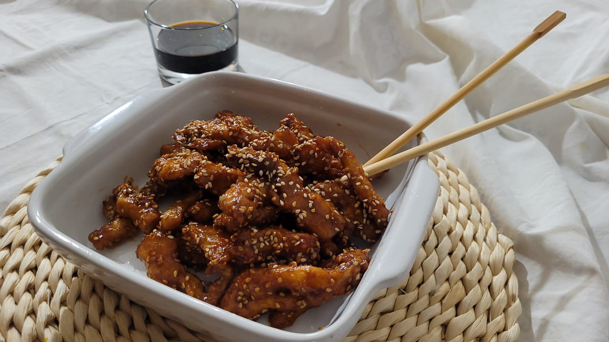 Tiras de Pollo Agridulce en Freidora de Aire