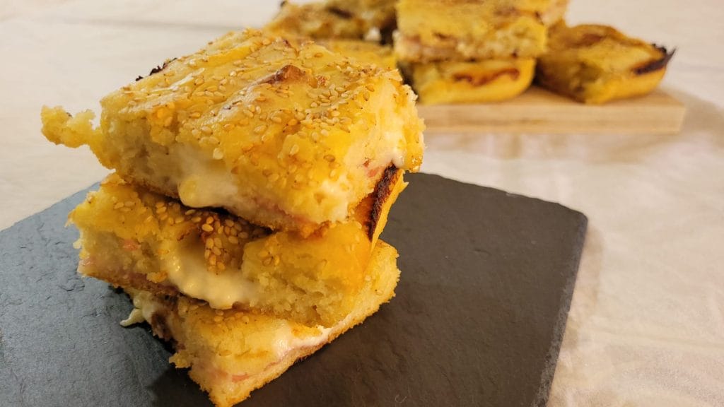 Focaccia Líquida rellena en freidora de aire