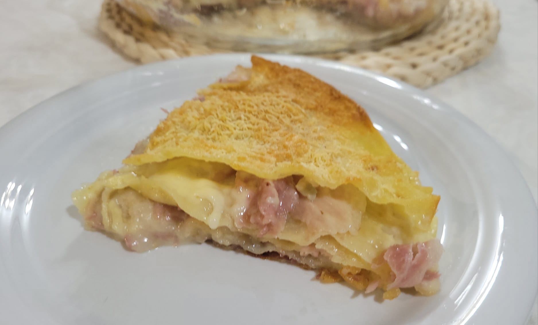 Pane Carasau con Jamón y Gorgonzola en Freidora de Aire
