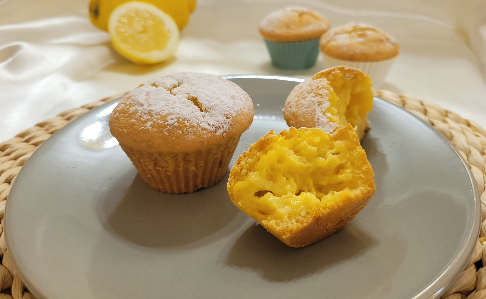 Muffin con Crema de Limón sin lactosa en Freidora de Aire