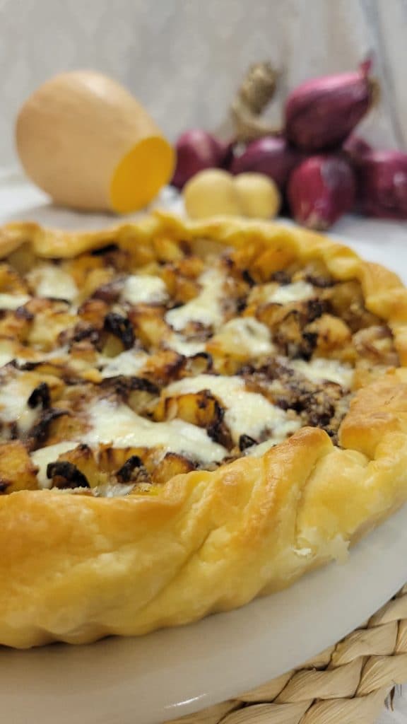 Tarta salada Calabaza Patatas y Cebollas de Tropea