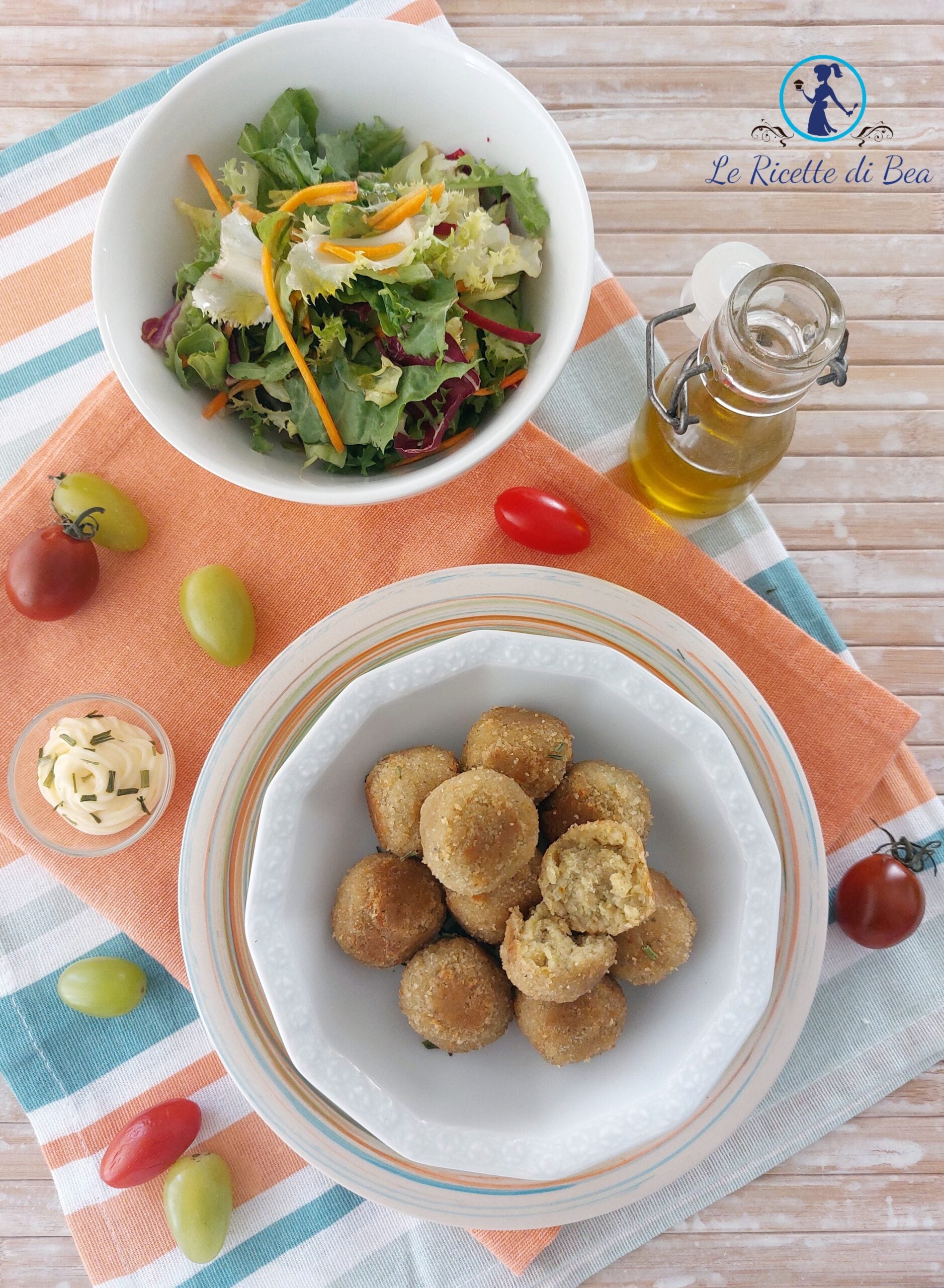 Falafel de garbanzos en sartén