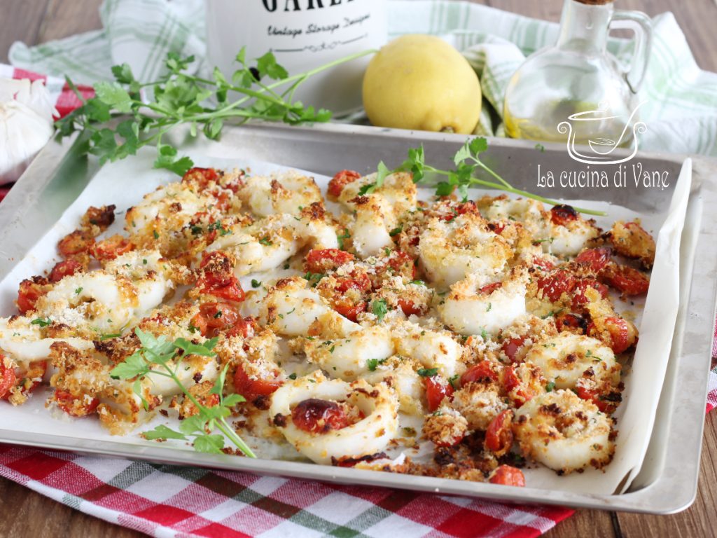 anillas de calamar gratinadas