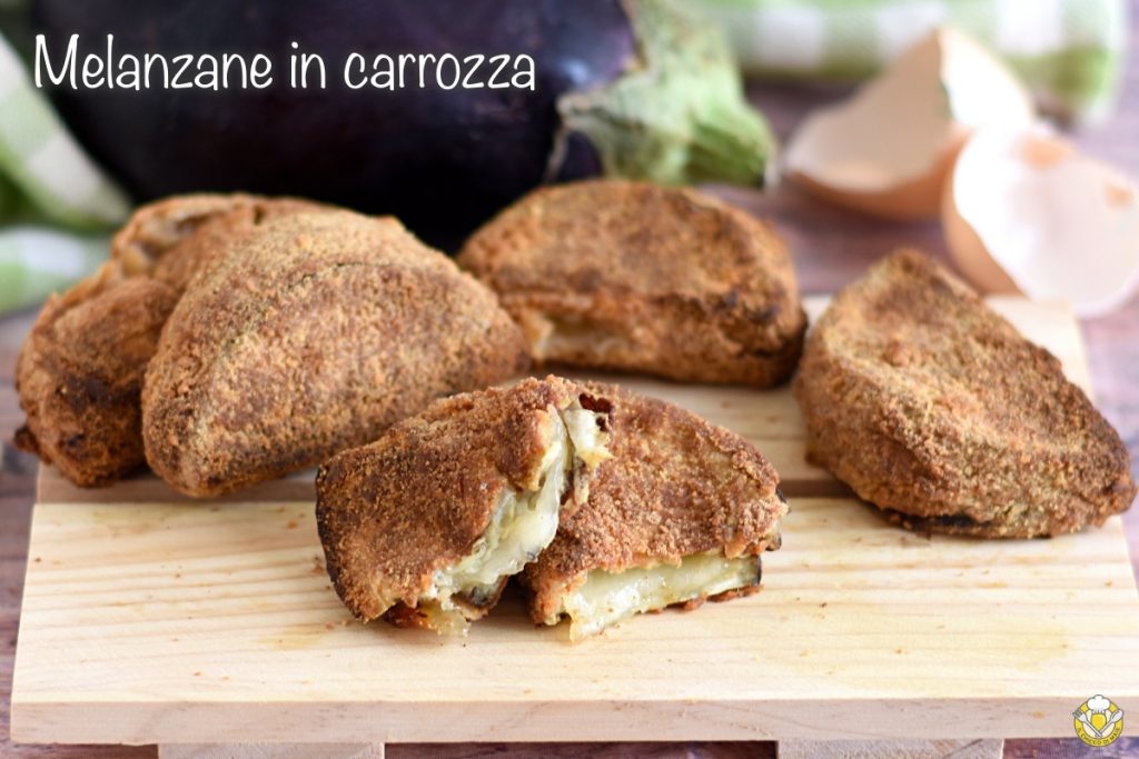 berenjenas en carroza al horno o fritas sándwich de berenjenas con mozzarella a media luna el chicco di mais