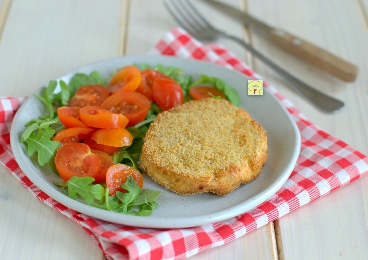 Burger de pollo en freidora de aire