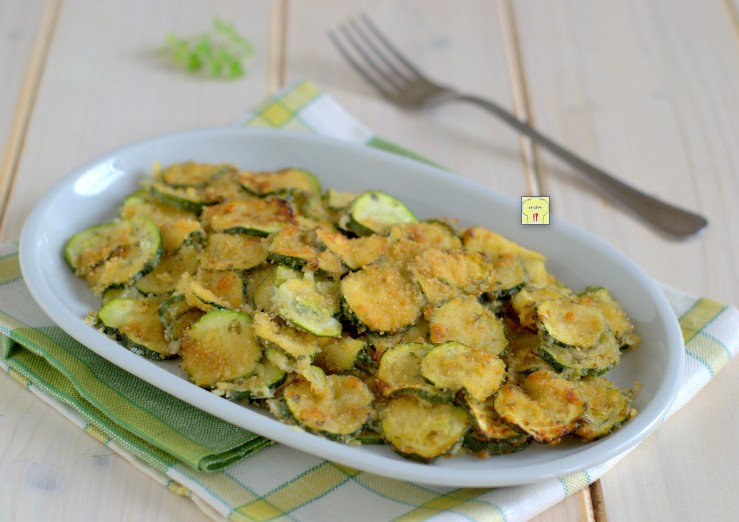 Calabacines gratinados en freidora de aire