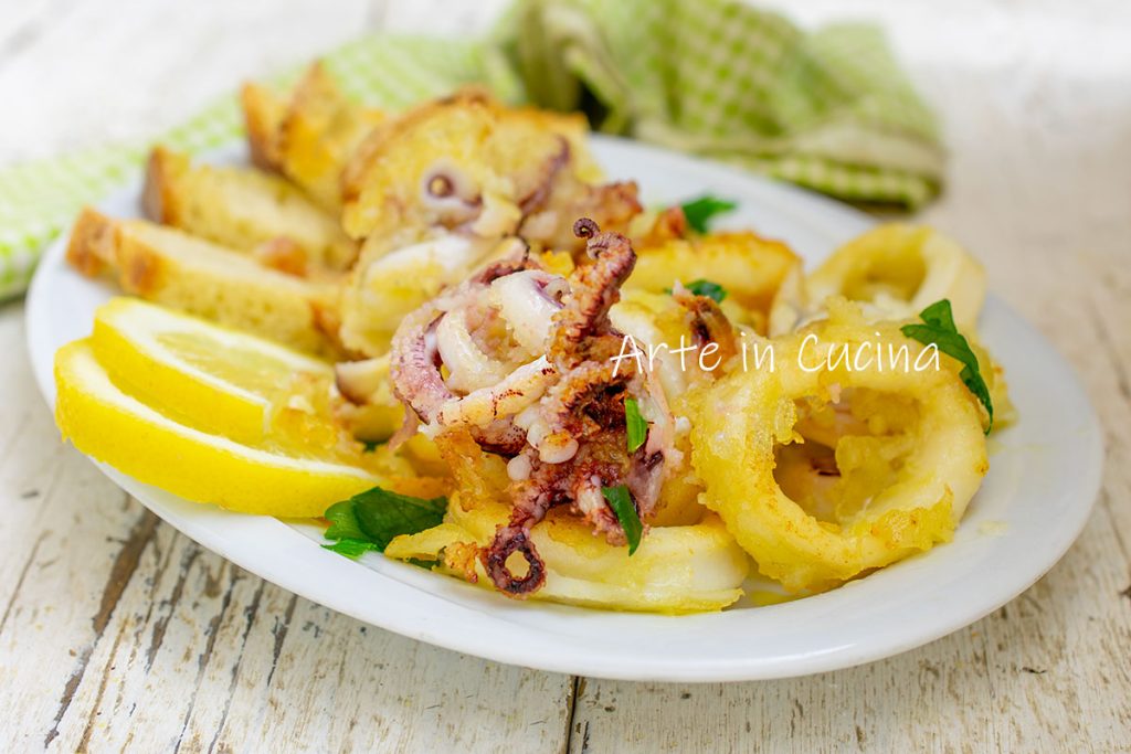 CALAMARES FRITOS fritura crujiente de pescado