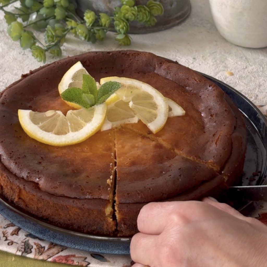 cheesecake cocida al limón