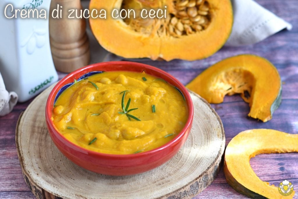 crema de calabaza con garbanzos receta otoñal sopa cremosa de garbanzos y calabaza delica para pasta o picatostes el chicco di mais