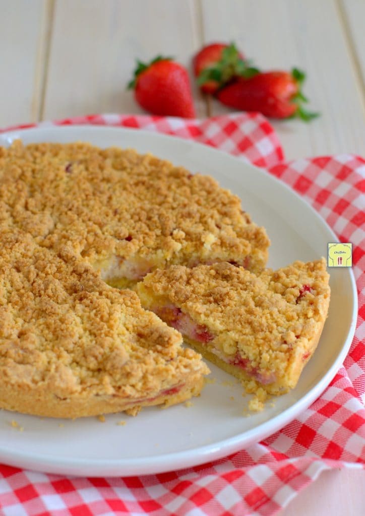 desmenuzada de ricotta y fresas en freidora de aire gp