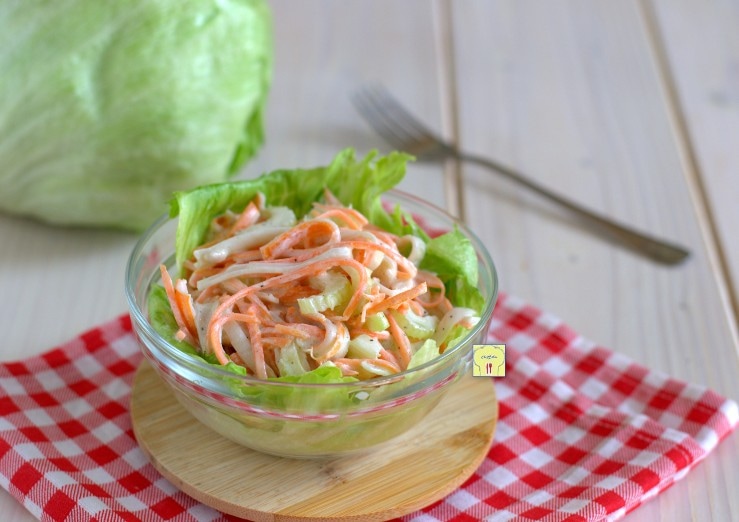Ensalada con carne de cangrejo