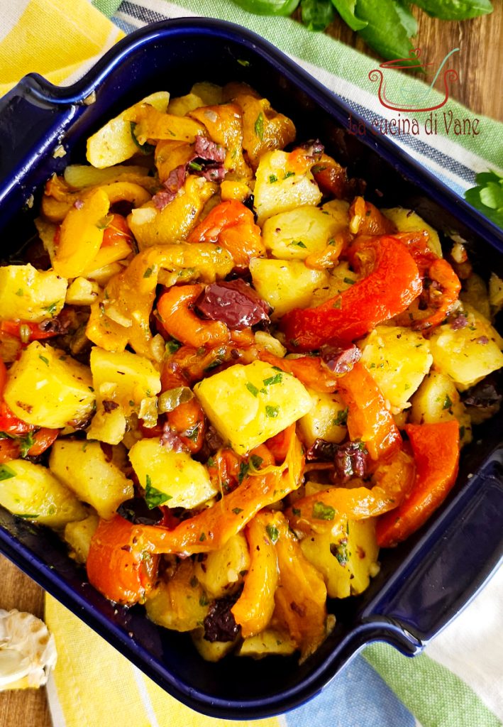 ensalada de pimientos y patatas