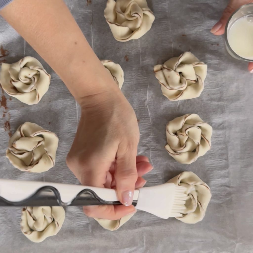 espirales de hojaldre y nutella