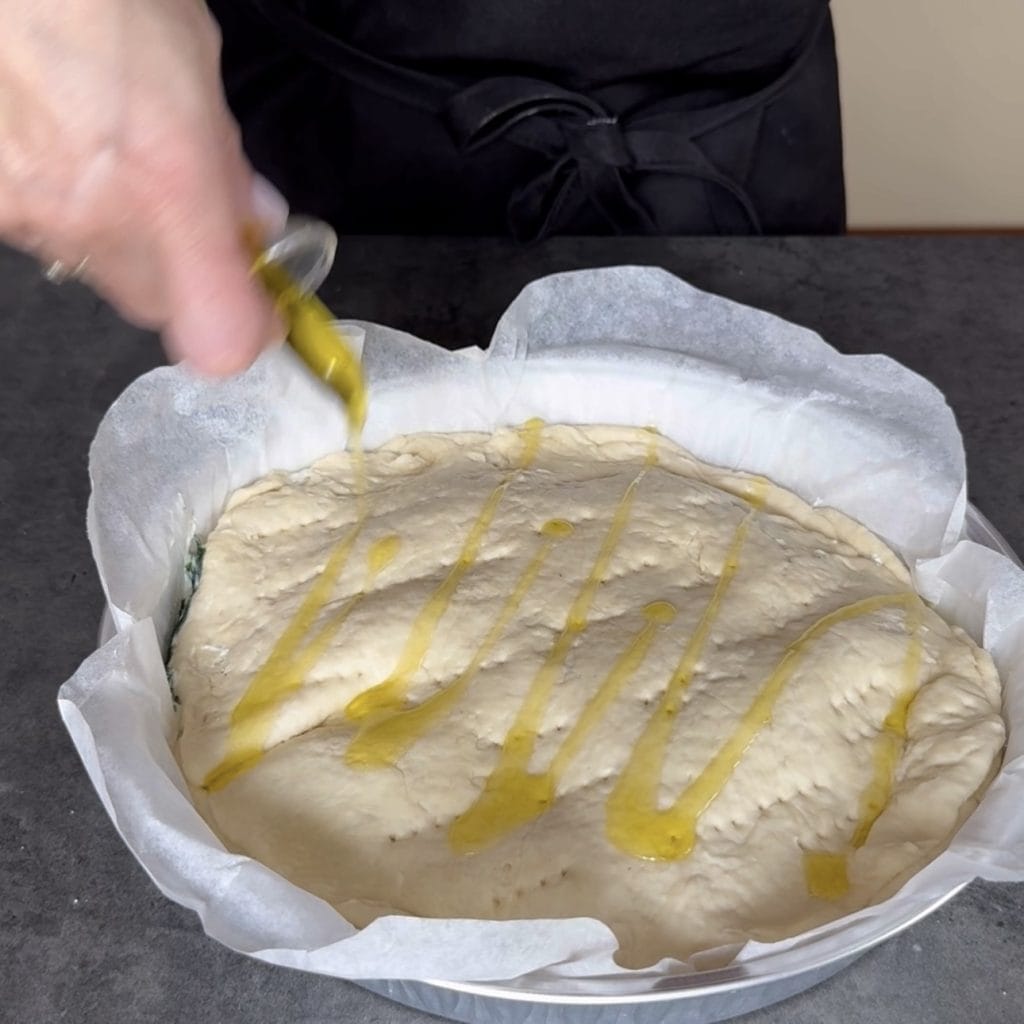 focaccia con ricota y espinacas