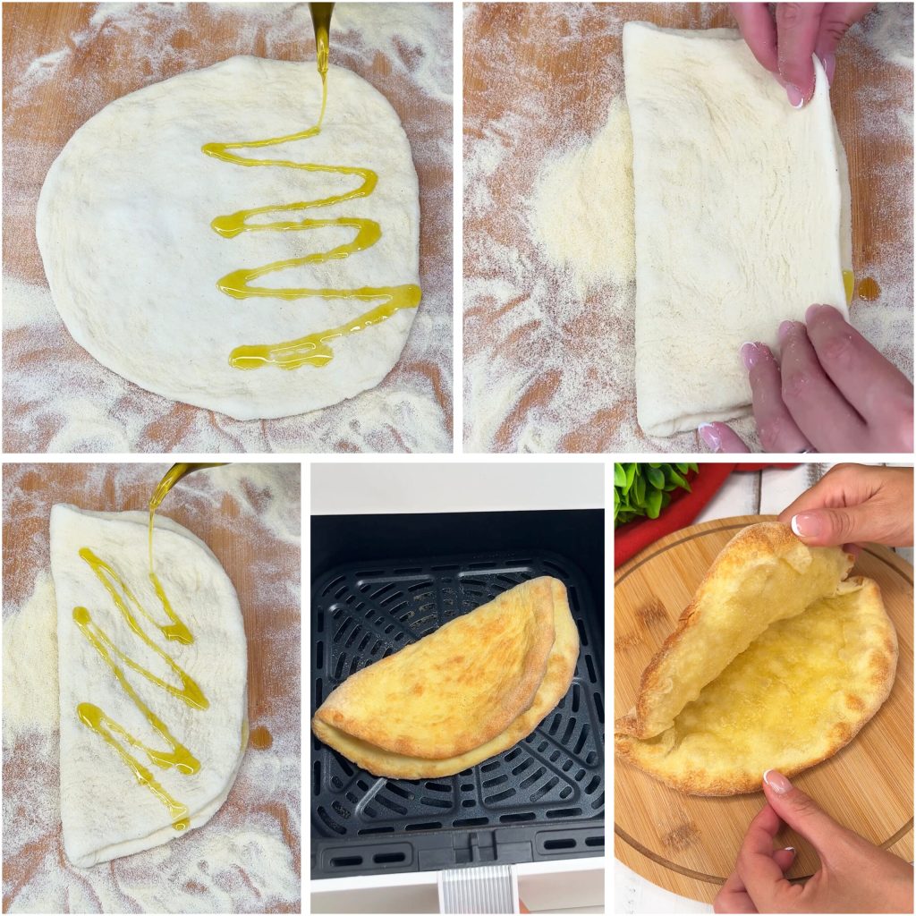 Pizza besada en freidora de aire