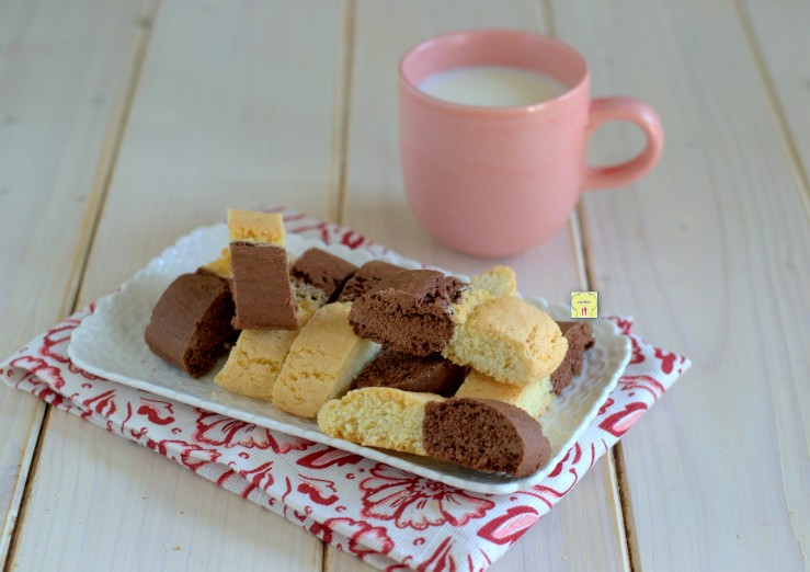 Galletas de leche bicolores