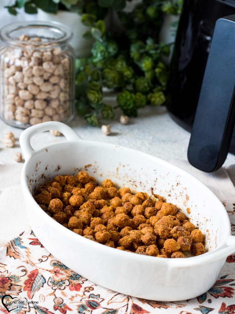 garbanzos crujientes en freidora de aire