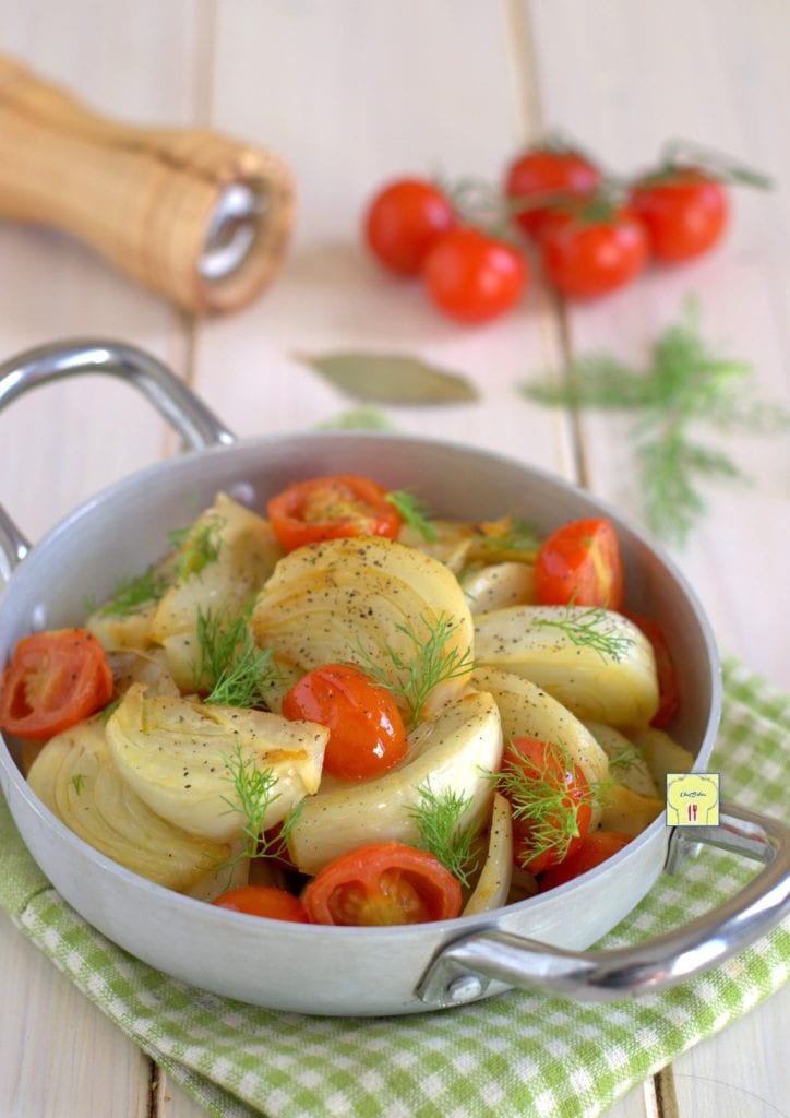 hinojo y tomates cherry a la sartén gp