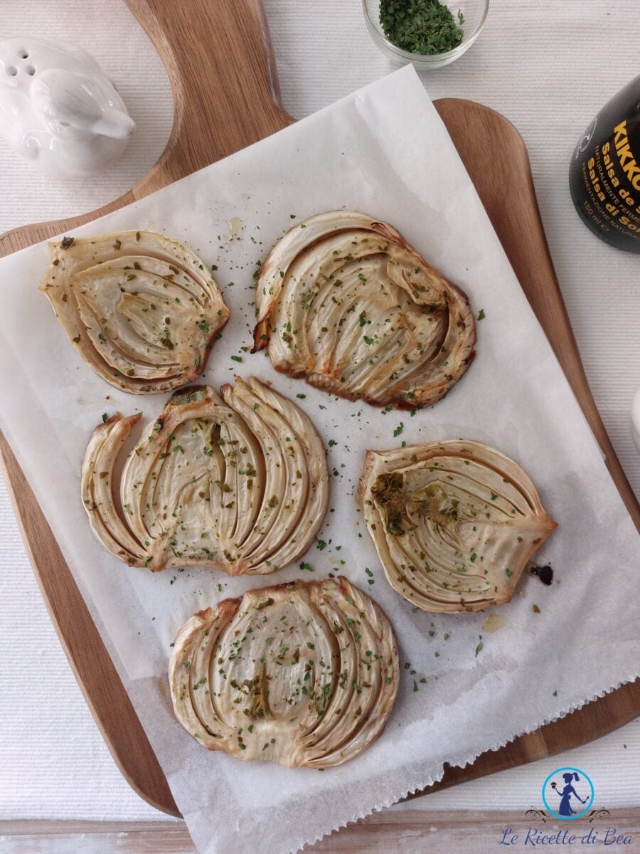 Hinojos agridulces al horno