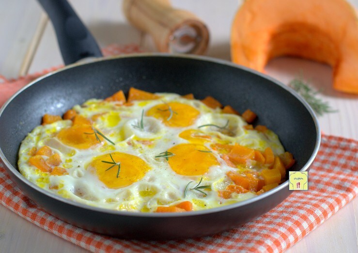 Huevos fritos con calabaza