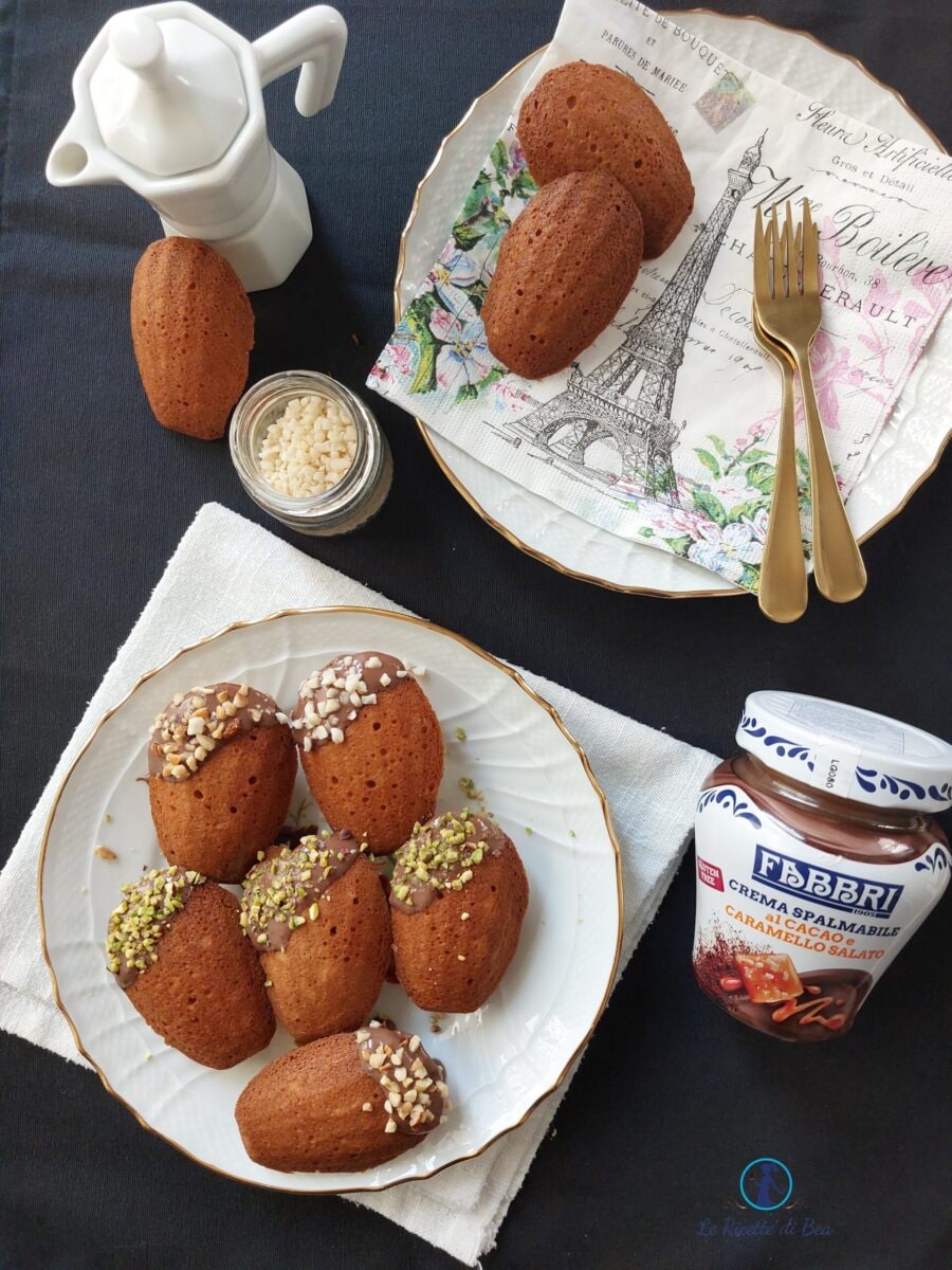 Magdalenas al Cappuccino con Crema de Cacao y Caramelo salado