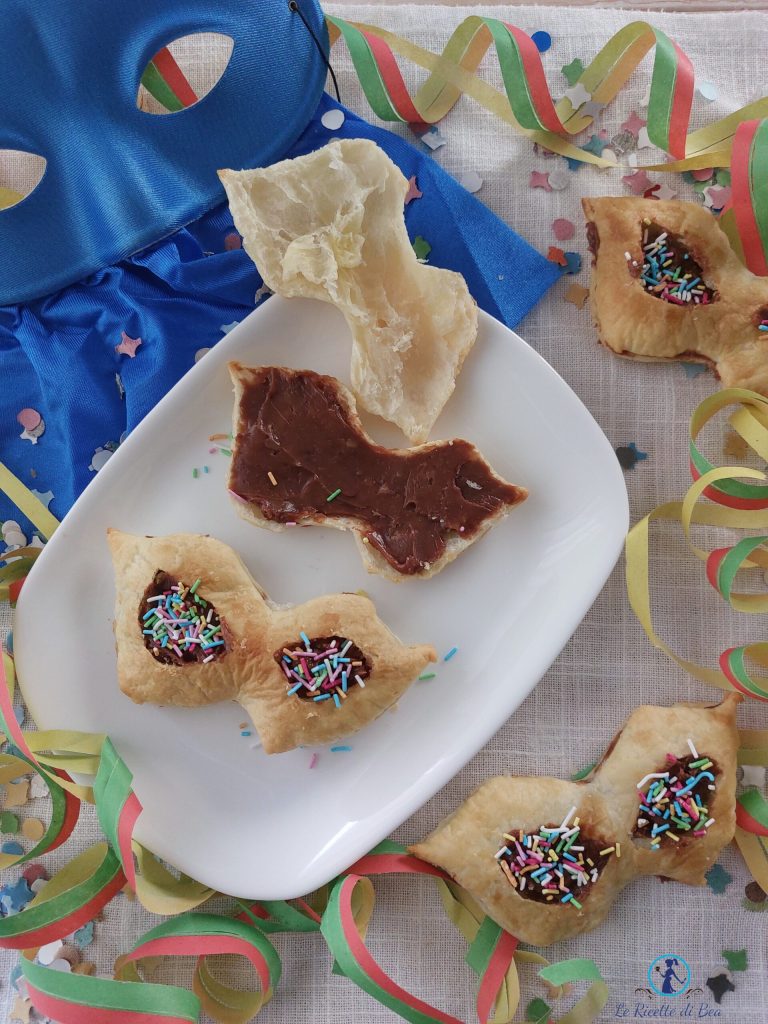máscaras de carnaval con nutella