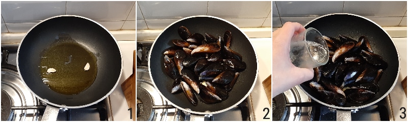 mejillones a la marinera o mejillones al vino blanco receta fácil y rápida para cocinar mejillones el chicco di mais 1 abrir los mejillones