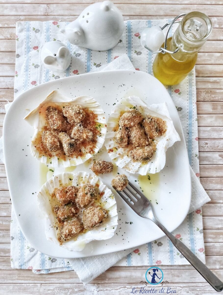 Mejillones gratinados con cobertura crujiente