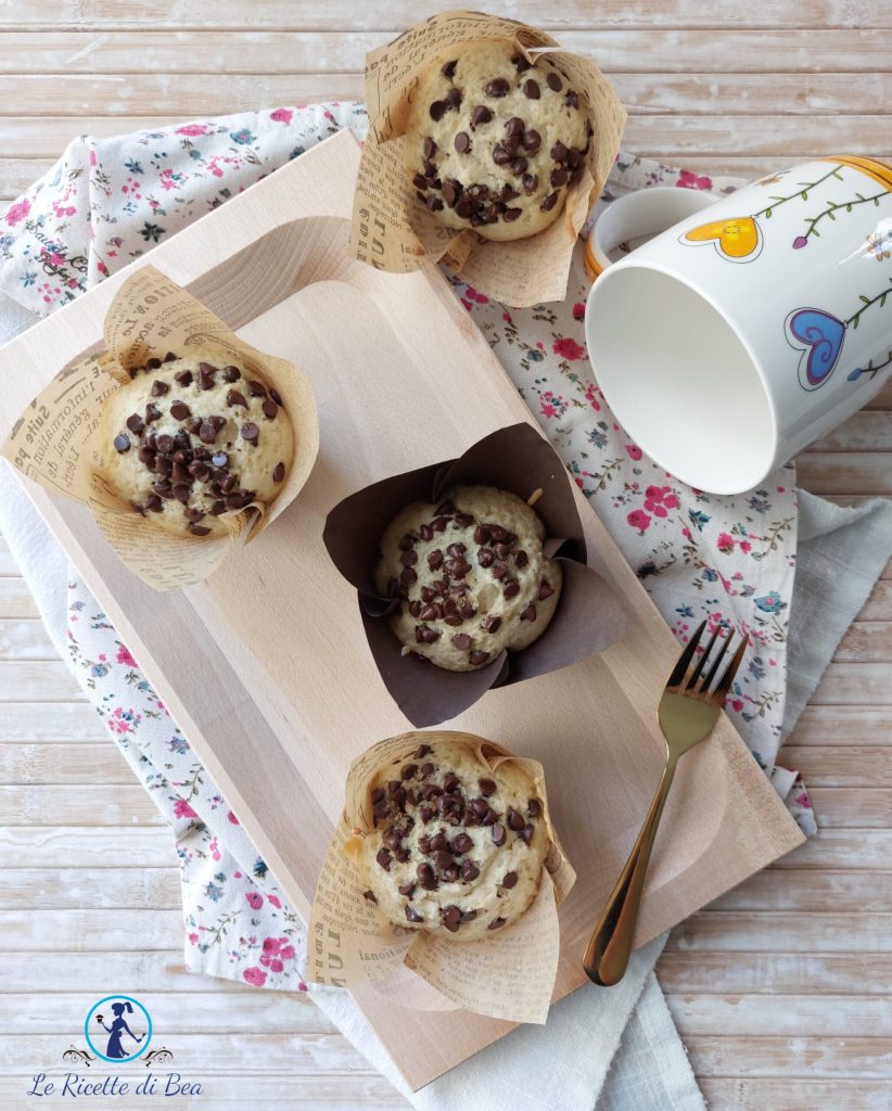 receta muffin al agua y gotas de chocolate