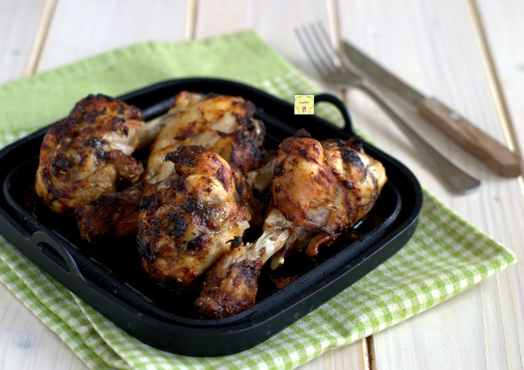 Muslos de pollo especiados en freidora de aire