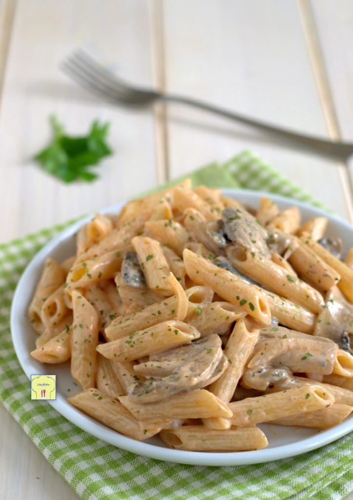 pasta cremosa con champiñones gp