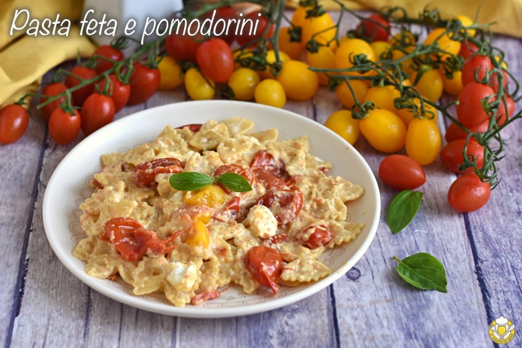 pasta cremosa con feta y tomatitos receta en sartén fácil y deliciosa el chicco di mais