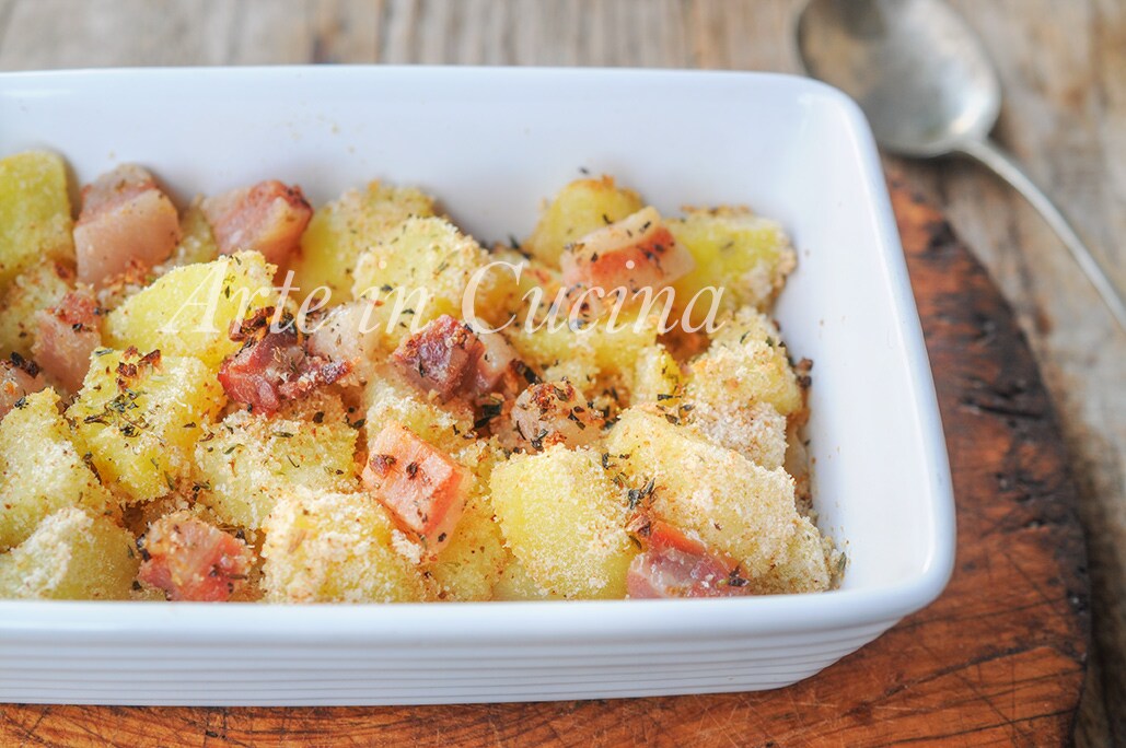 PATATAS CON BACON gratinadas al horno