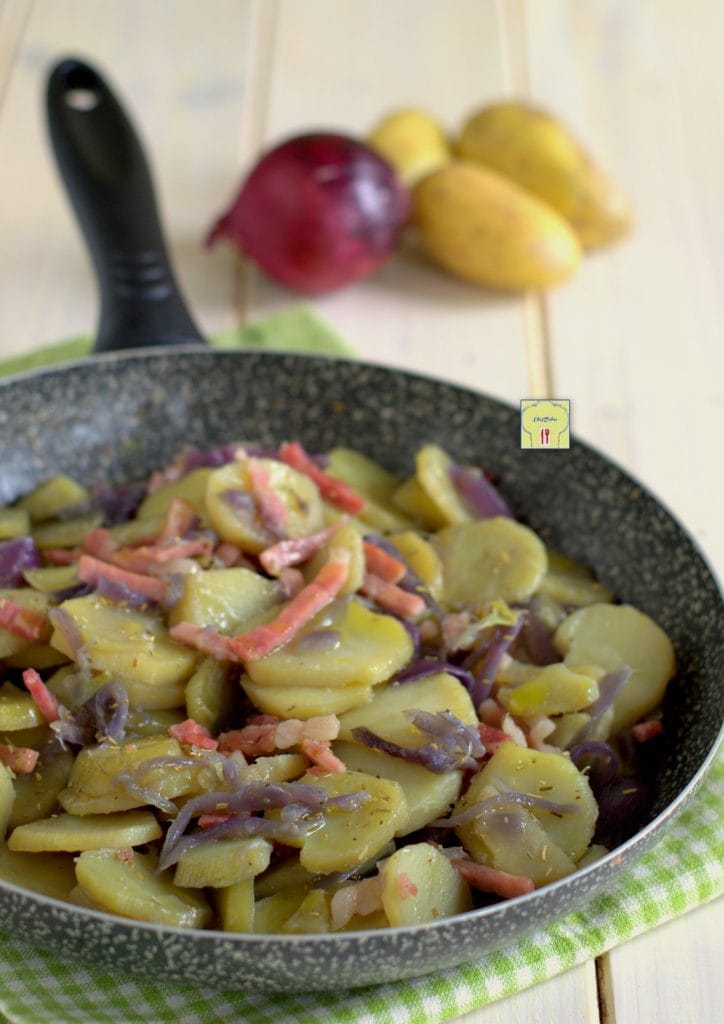 patatas con speck y cebollas rojas gp