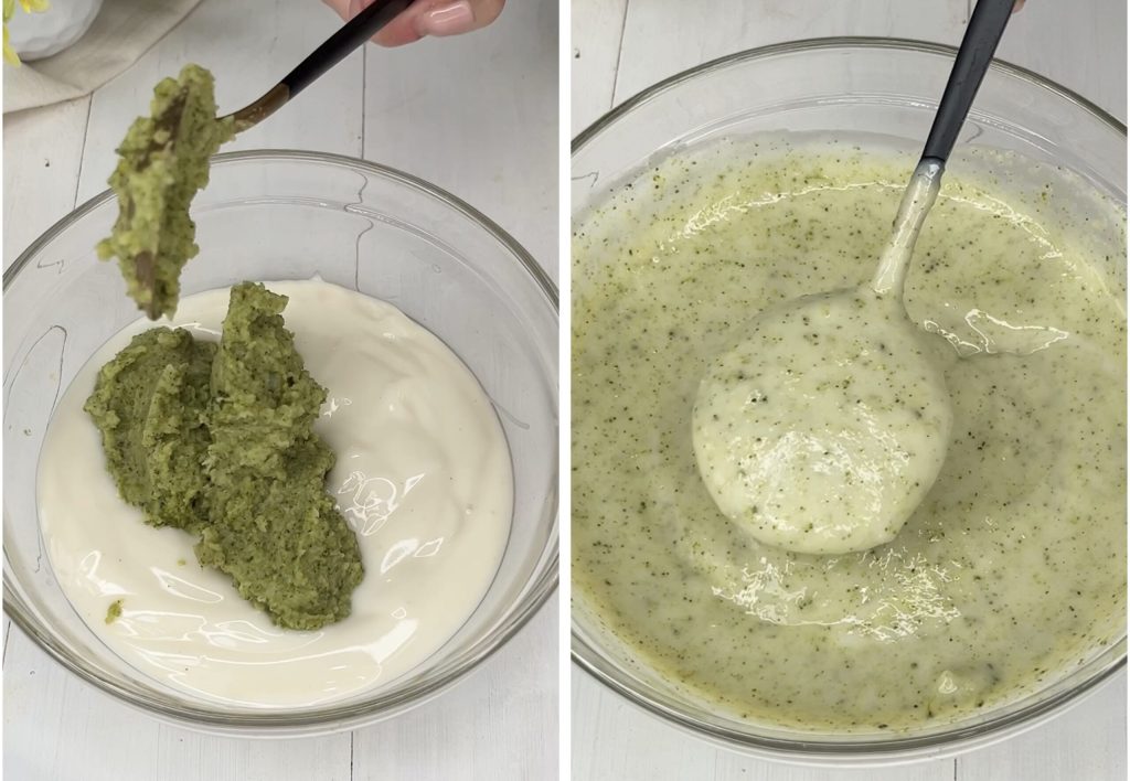 Lasaña con salchicha y crema de brócoli en freidora de aire