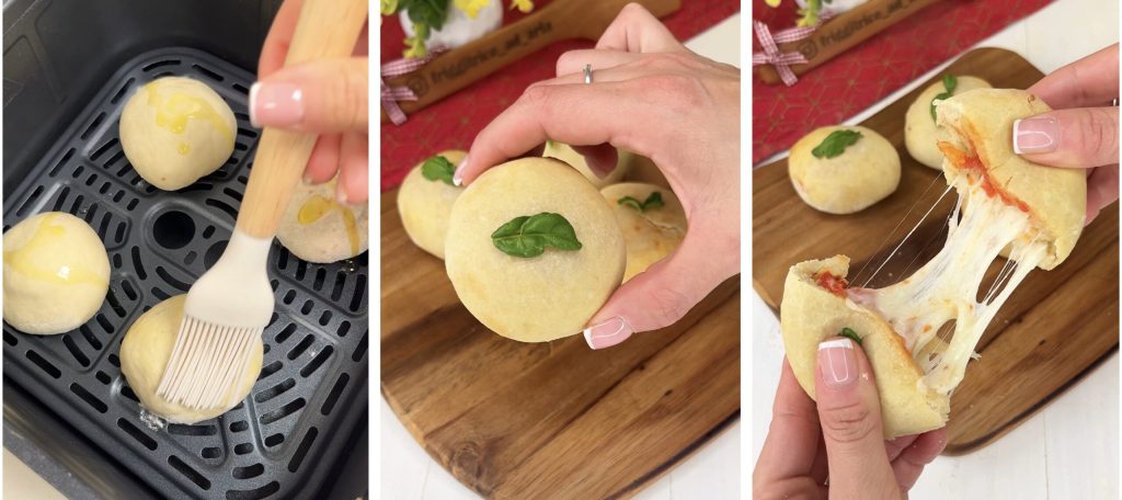 Bombolones a la pizzaiola en freidora de aire