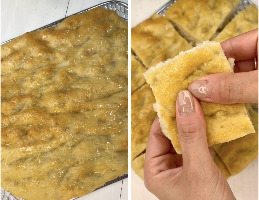 Focaccia fácil en freidora de aire