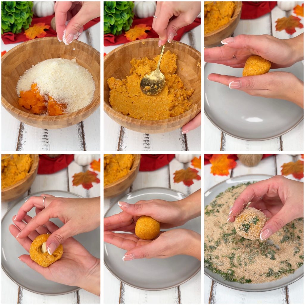 Albóndigas de calabaza en freidora de aire