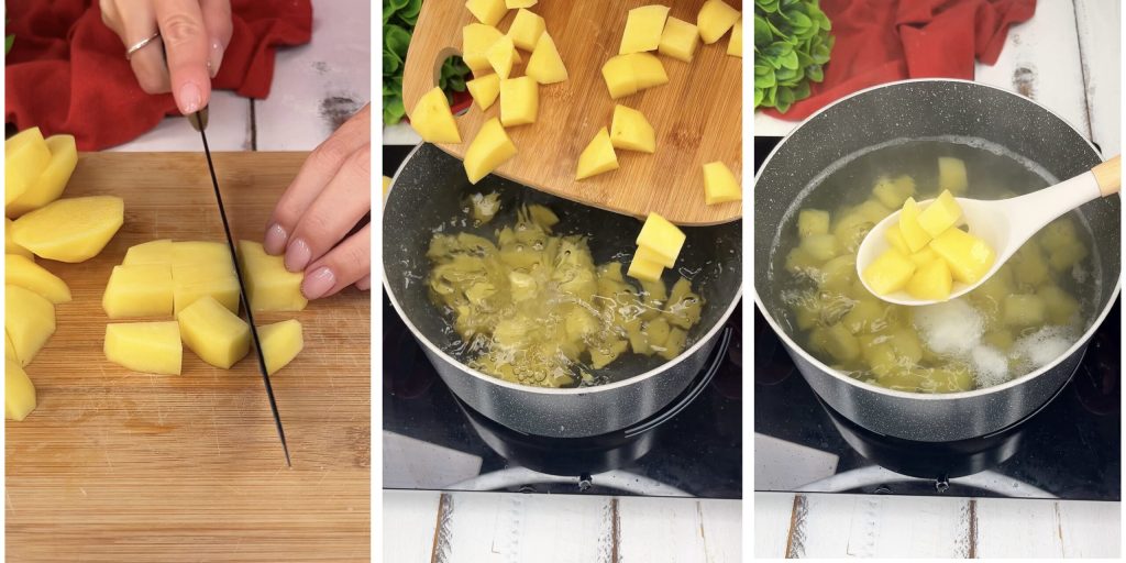 Patatas arenosas en freidora de aire