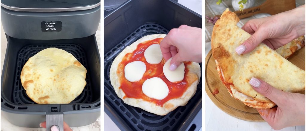 Pizzetas de bolsillo en freidora de aire