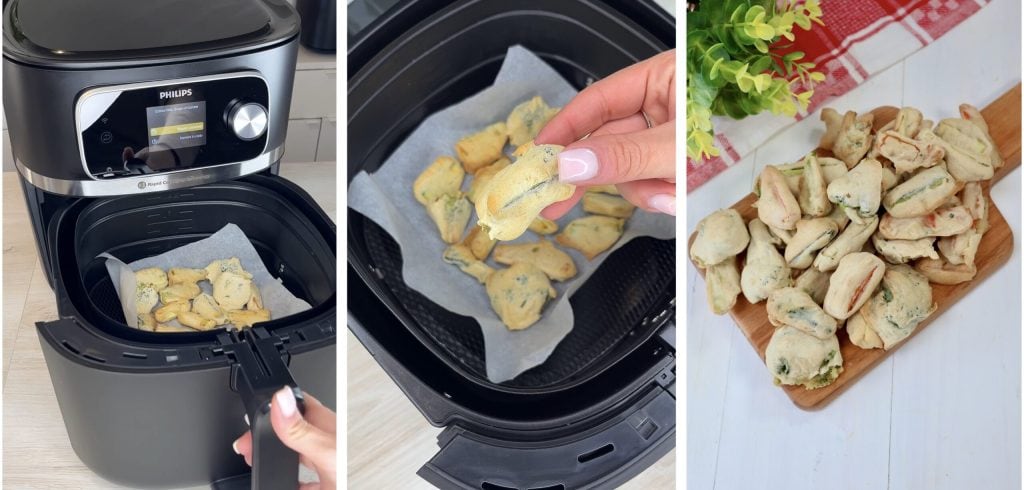 Verduras en tempura en freidora de aire
