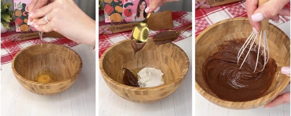 Pastelito con corazón blando en freidora de aire