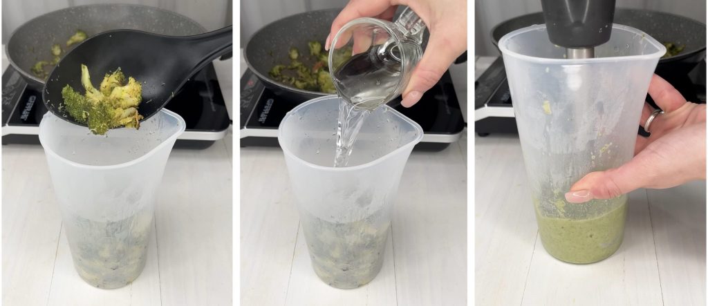 Lasaña con salchicha y crema de brócoli en freidora de aire