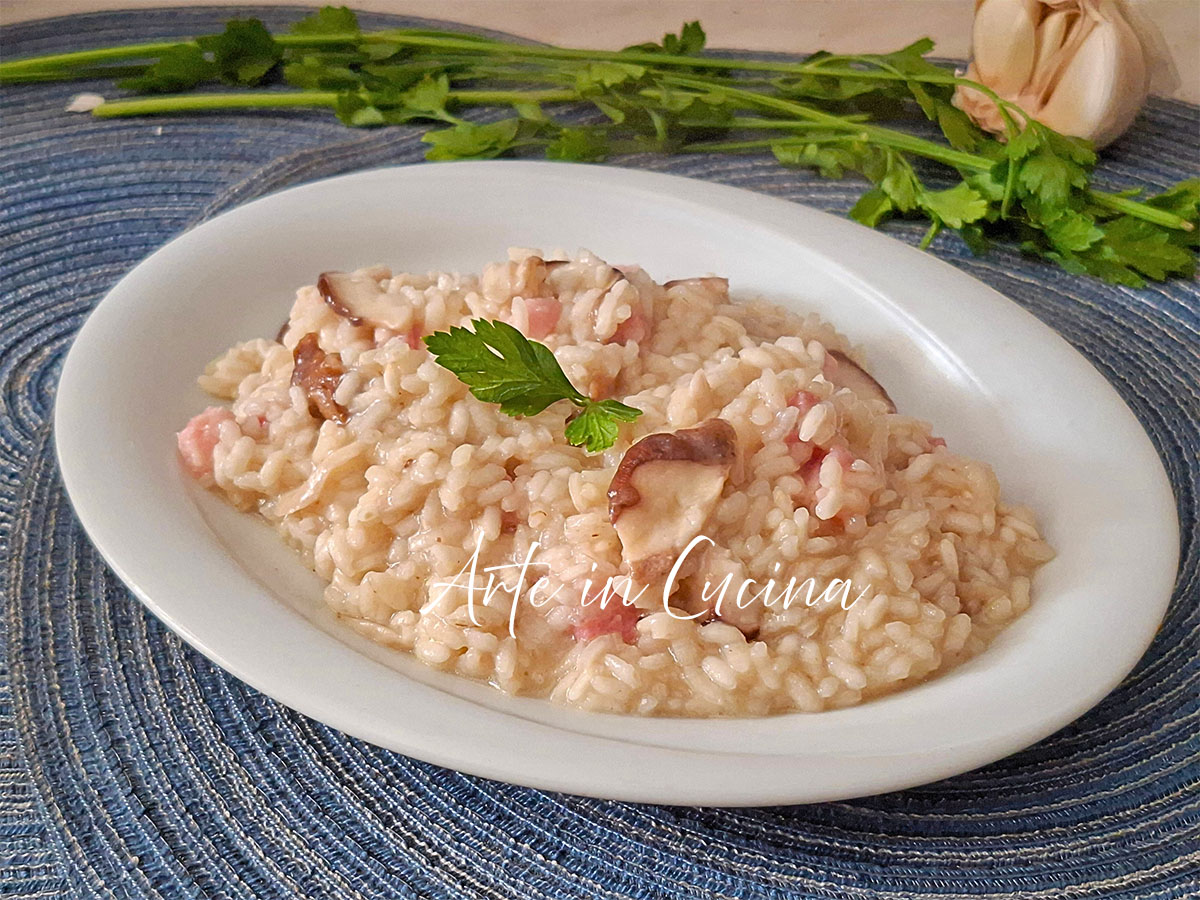 RISOTTO DE SETAS PORCINI y PANCETA cremoso