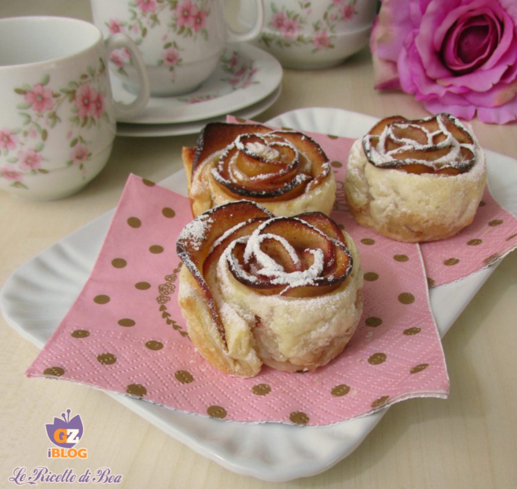 rosas de manzana y mermelada