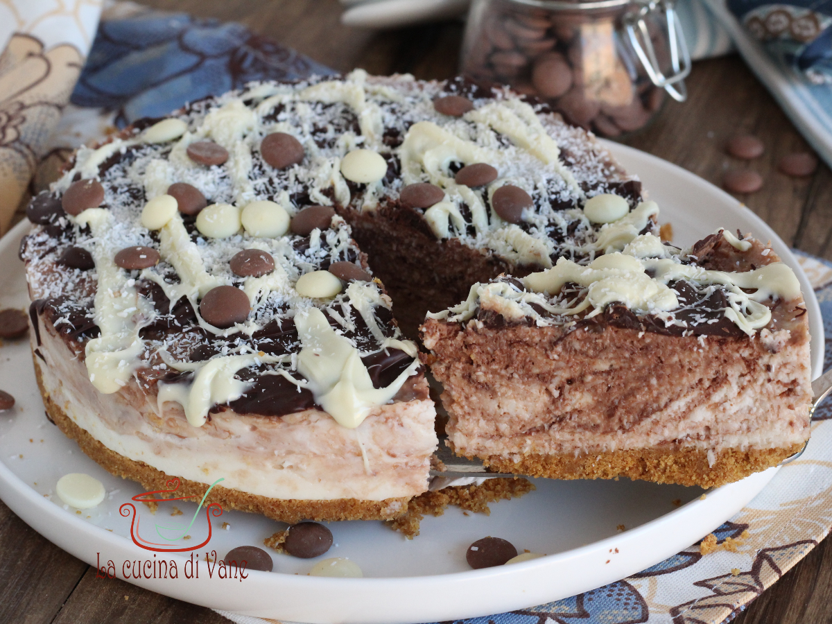 TARTA FRÍA DE COCO Y CHOCOLATE