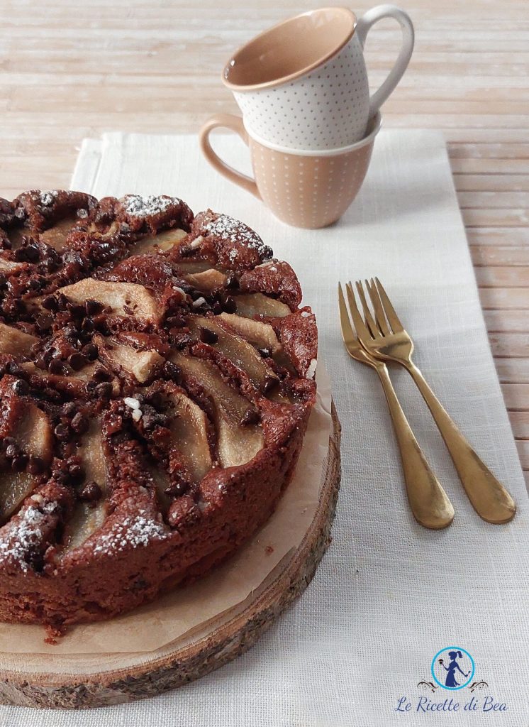 dulce de cacao y peras