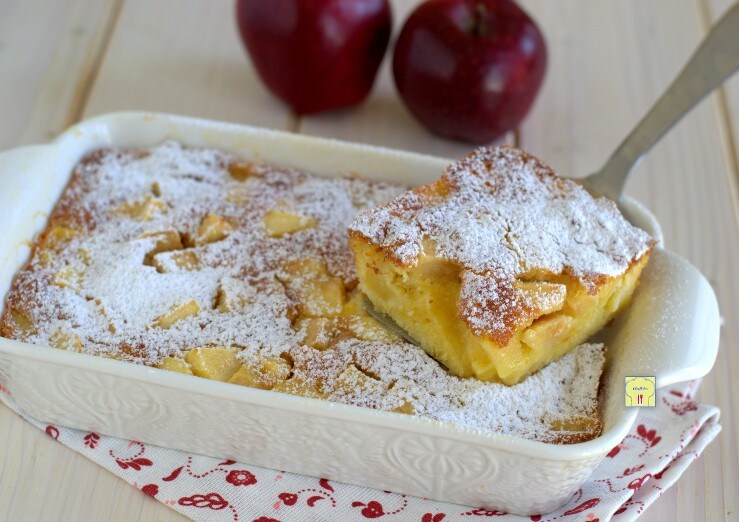 Tarta pudin de manzana